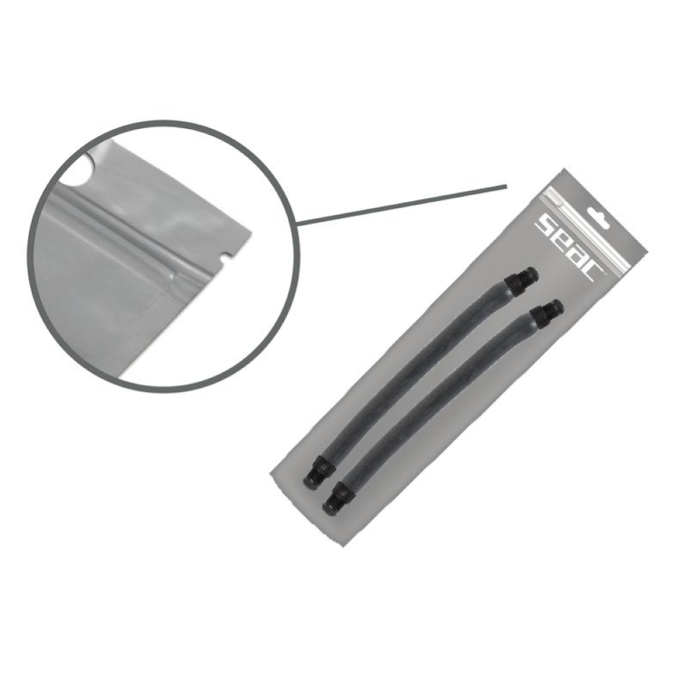 SEAC COPPIA ELASTICI ANTRACITE FLEX D17,5X20 MM