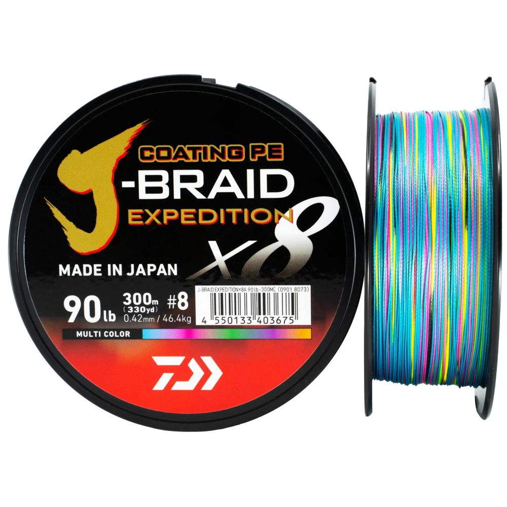 DAIWA TRECCIATO J-BRAID EXPEDITION X8 150 M MULTI COLOR 0.10