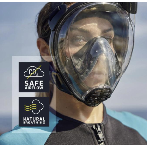 CRESSI MASCHERA KOMODO FULL FACE BIANCO/NERO S/M