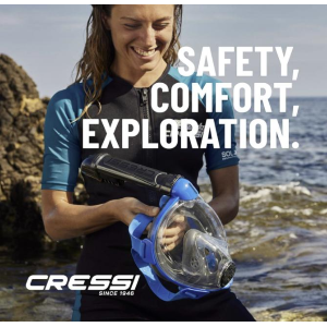CRESSI MASCHERA KOMODO FULL FACE BIANCO/NERO S/M