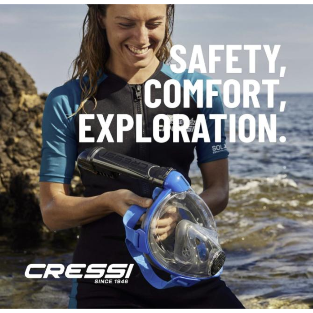 CRESSI MASCHERA KOMODO FULL FACE BIANCO/NERO S/M