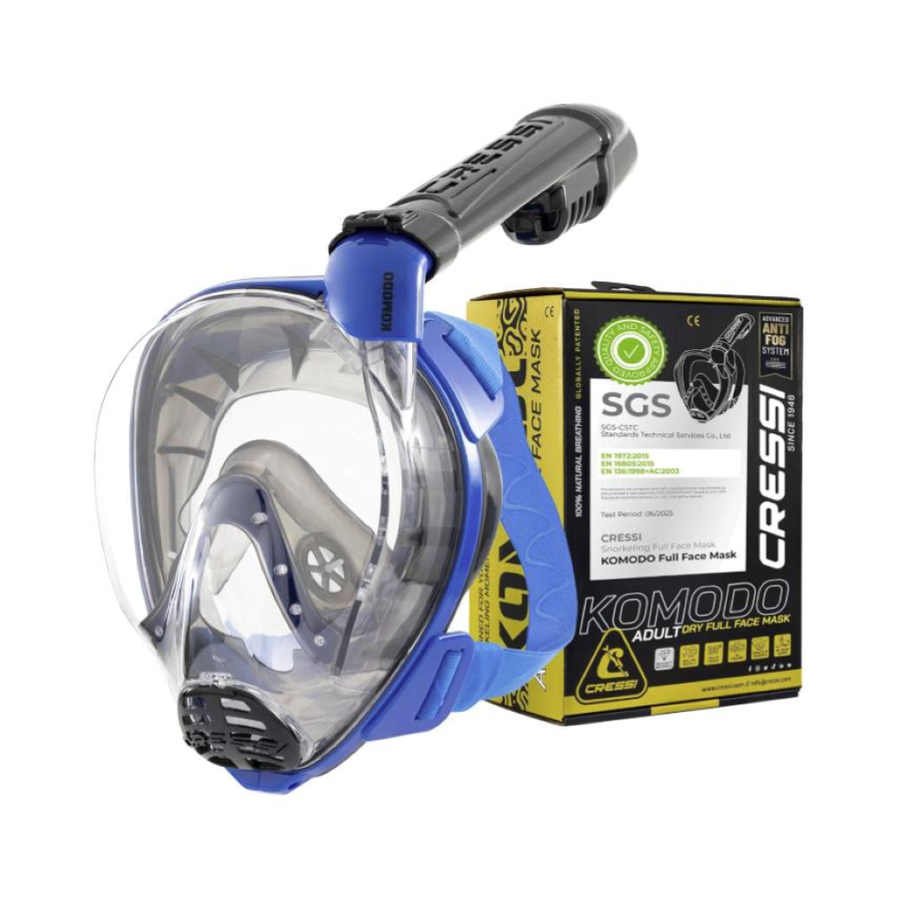 CRESSI MASCHERA KOMODO FULL FACE BLU/NERO S/M