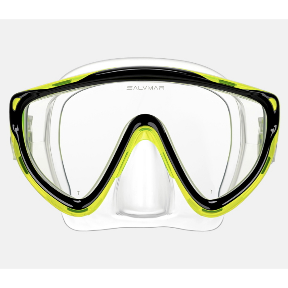 SALVIMAR MASCHERA RAGAZZO IN SILICONE RAY NERO/TRASPARENTE/LIME