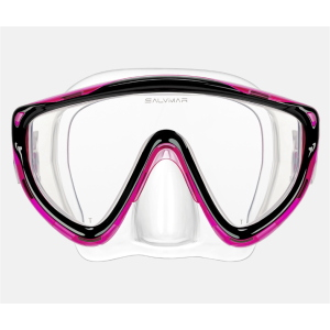 SALVIMAR MASCHERA RAGAZZO IN SILICONE RAY NERO/TRASPARENTE/ROSA