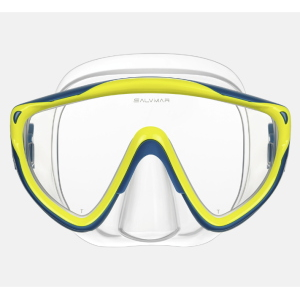 SALVIMAR MASCHERA RAGAZZO IN SILICONE RAY GIALLO/PETROLIO