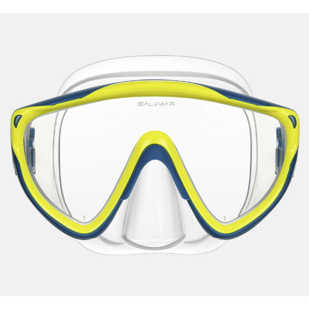 SALVIMAR MASCHERA RAGAZZO IN SILICONE RAY GIALLO/PETROLIO