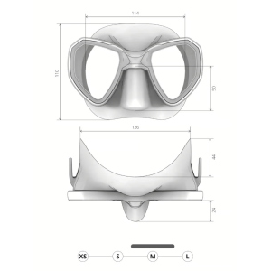 SALVIMAR MASCHERA MORPHEUS ANTI FOG PETROL - GIALLO