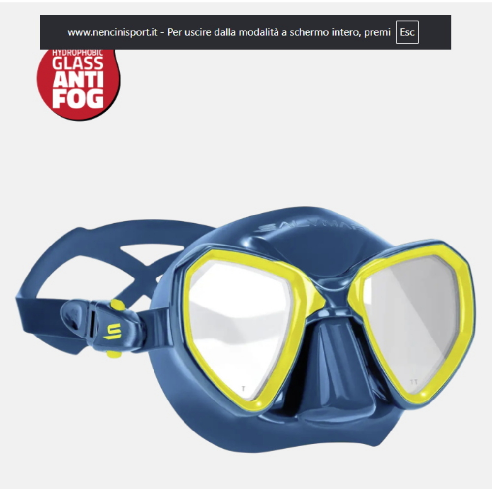 SALVIMAR MASCHERA MORPHEUS ANTI FOG PETROL - GIALLO